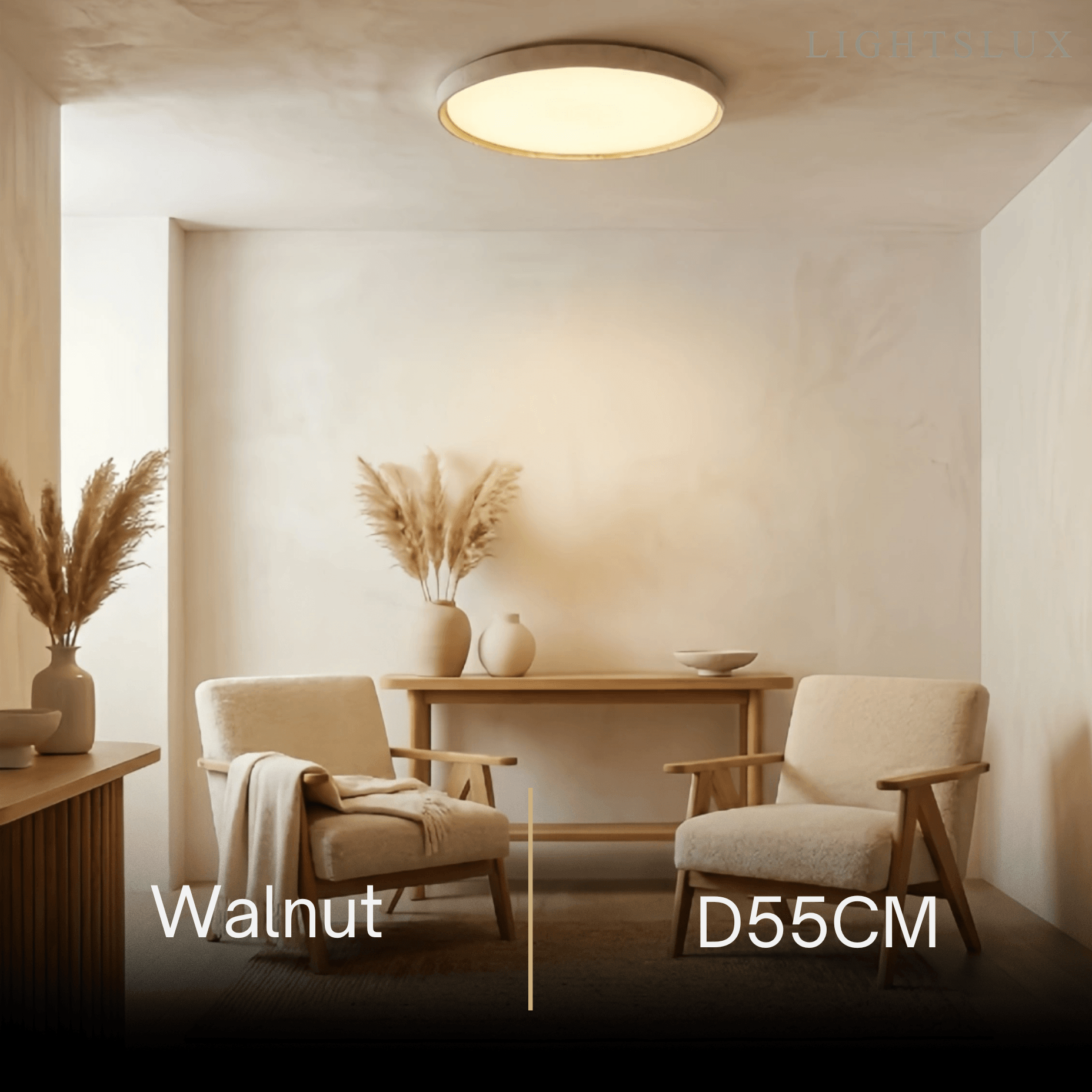 Strata Modern Minimalist Travertine Ceiling Light