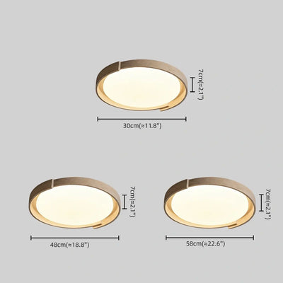 Strata Minimalist Round Travertine Ceiling Light
