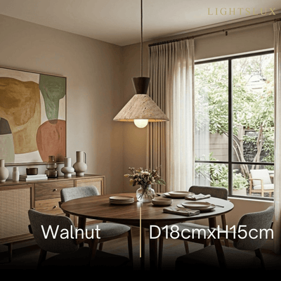 Strata Modern Travertine Pendant Lamp