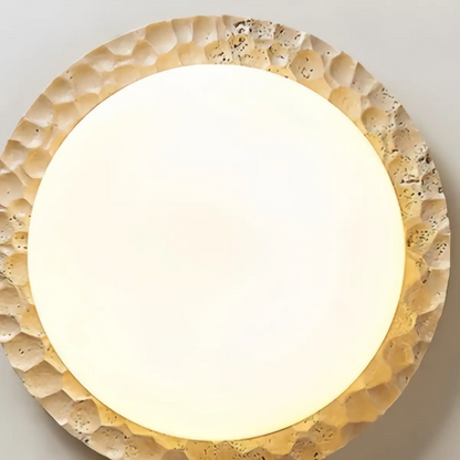 Strata Natural Travertine Ceiling Light