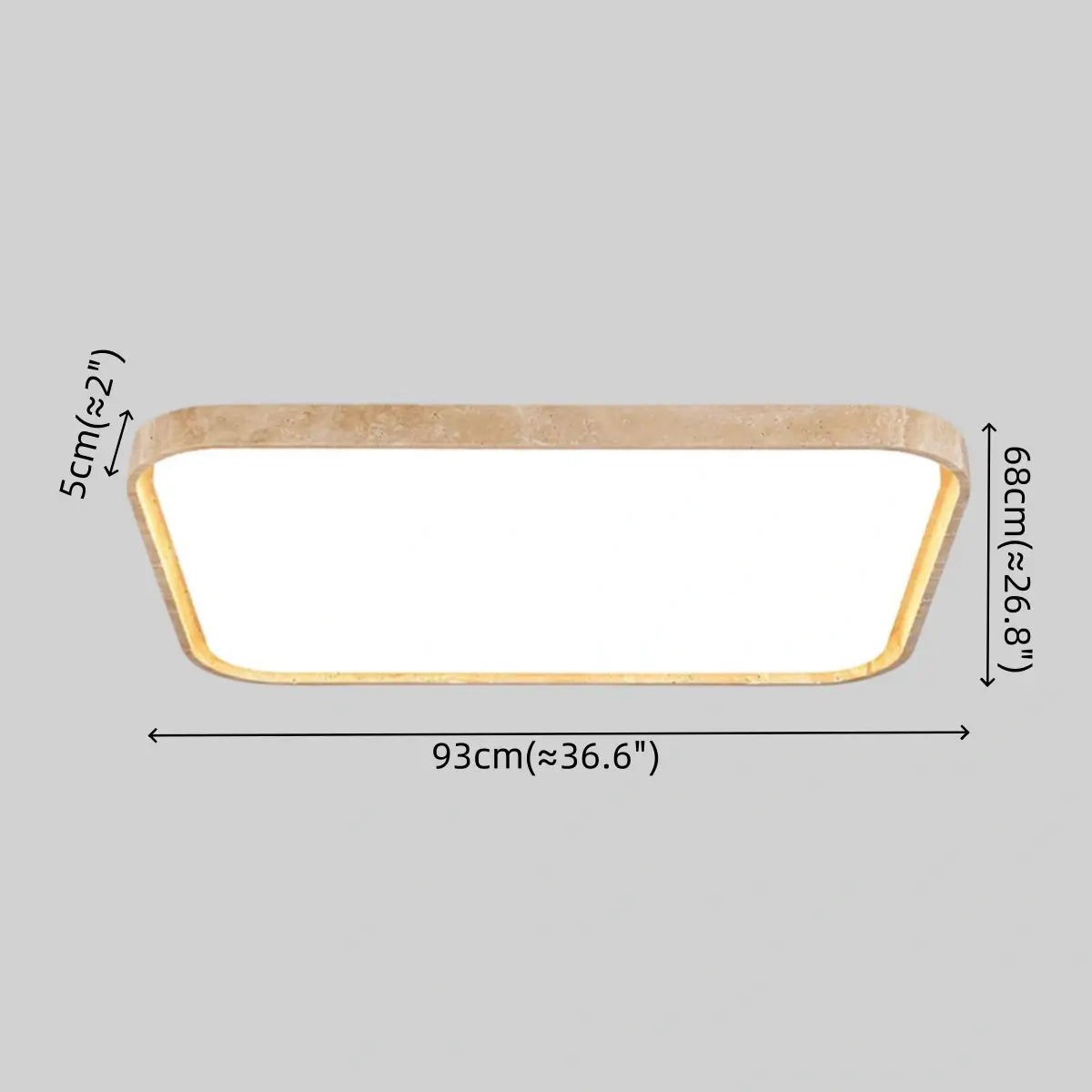  Strata Modern Travertine Ceiling Light