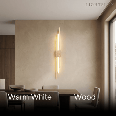 Strata Minimalist Travertine Wall Light
