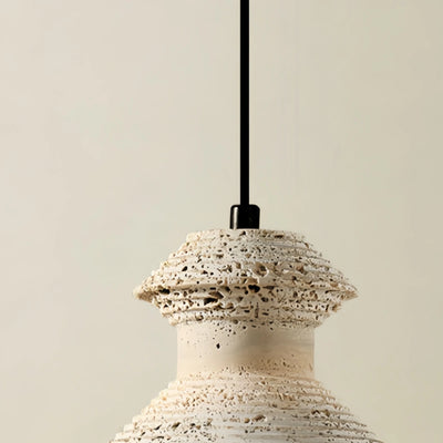 Strata Minimalist Travertine Pendant Light