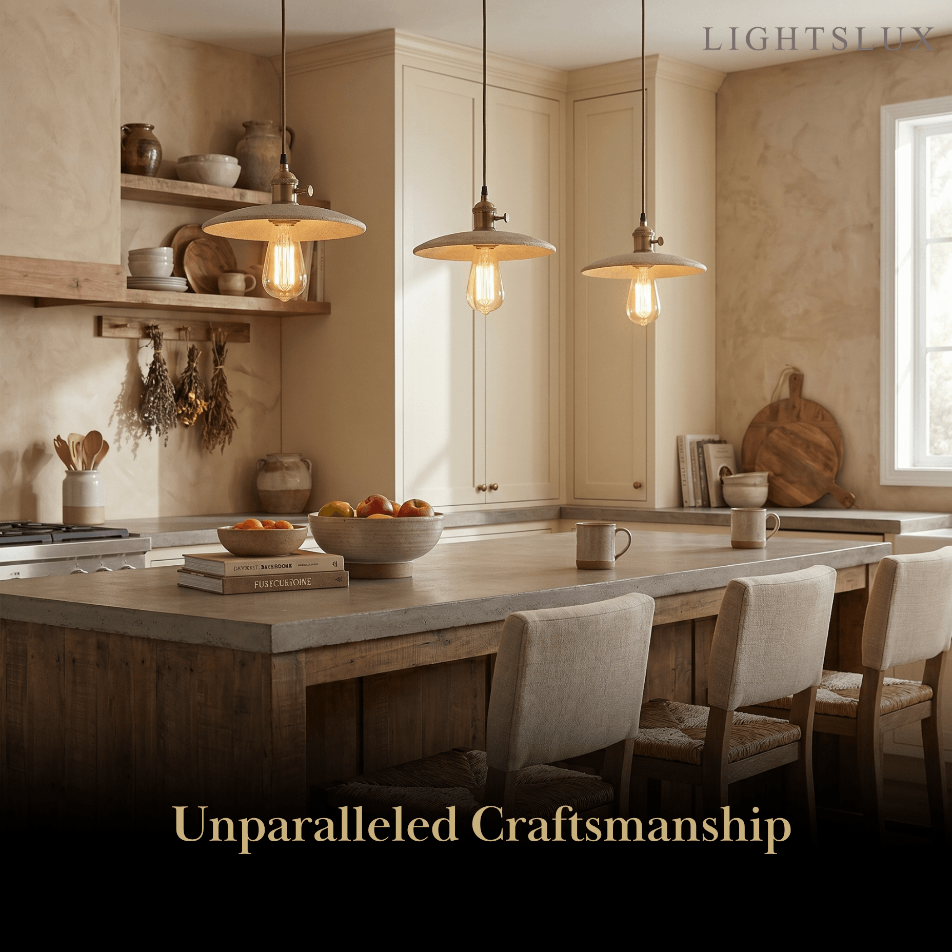 Strata Modern Minimalist Travertine Pendant Light 
