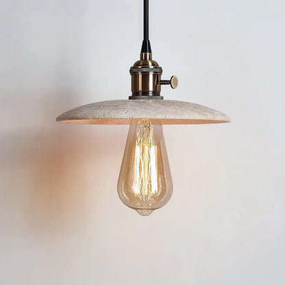 Strata Modern Minimalist Travertine Pendant Light 