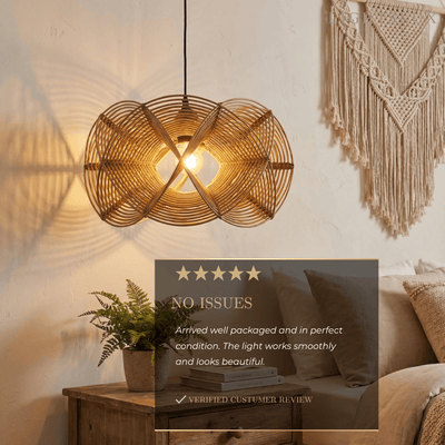 Bamburo Nordic Woven Rattan Pendant Lamp