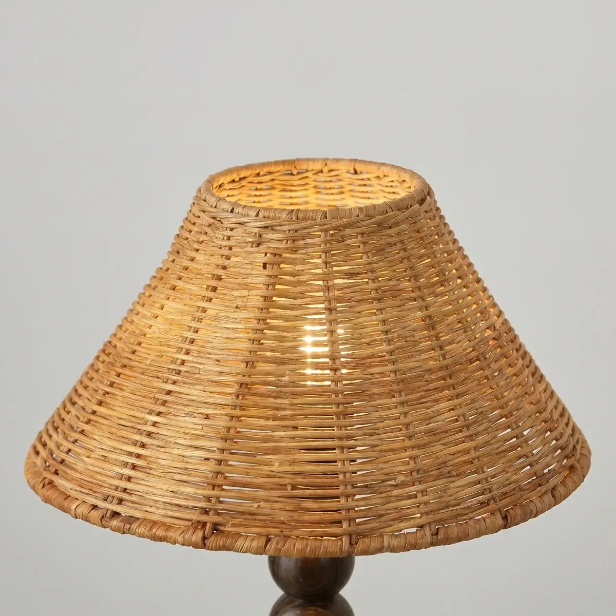 Bamburo Vintage Natural Wood & Rattan Table Lamp