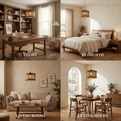Bamburo Natural Woven Pendant Light