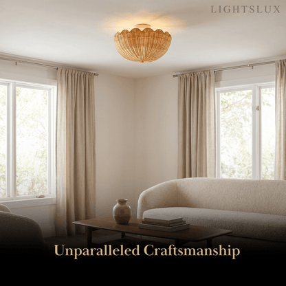 Natural Rattan Ceiling Light
