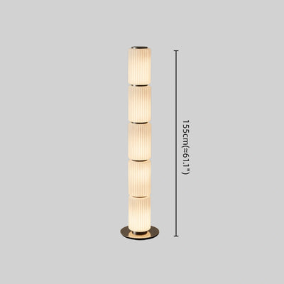 Vetro Modern Glass Column Floor Lamp