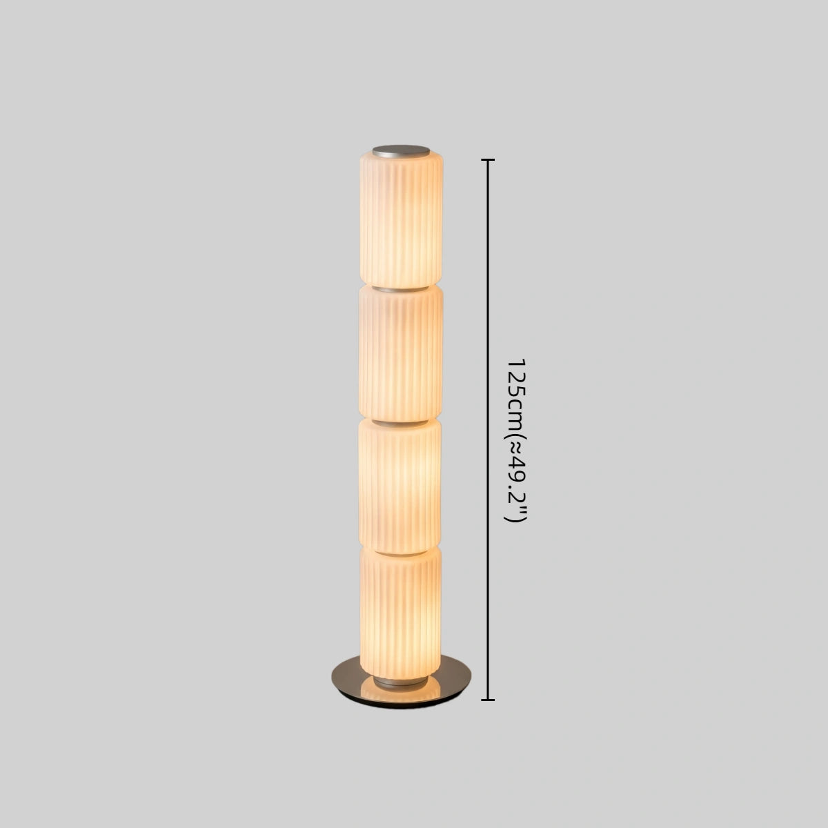 Vetro Modern Glass Column Floor Lamp