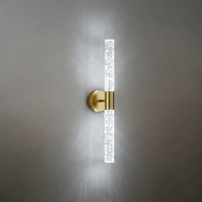 Lunara Modern Wall Lamp -- Iron & PVC Gold for Hallway