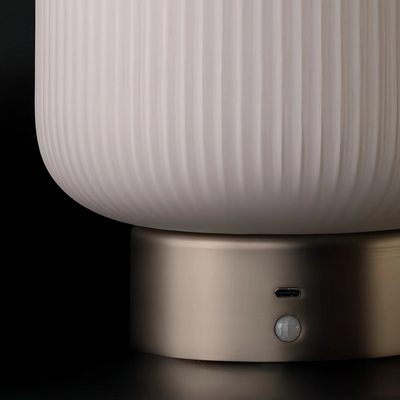 Crema Light Table Lamp -- Metal & Frosted Glass with Touch & Human Induction for Bedroom Living Room