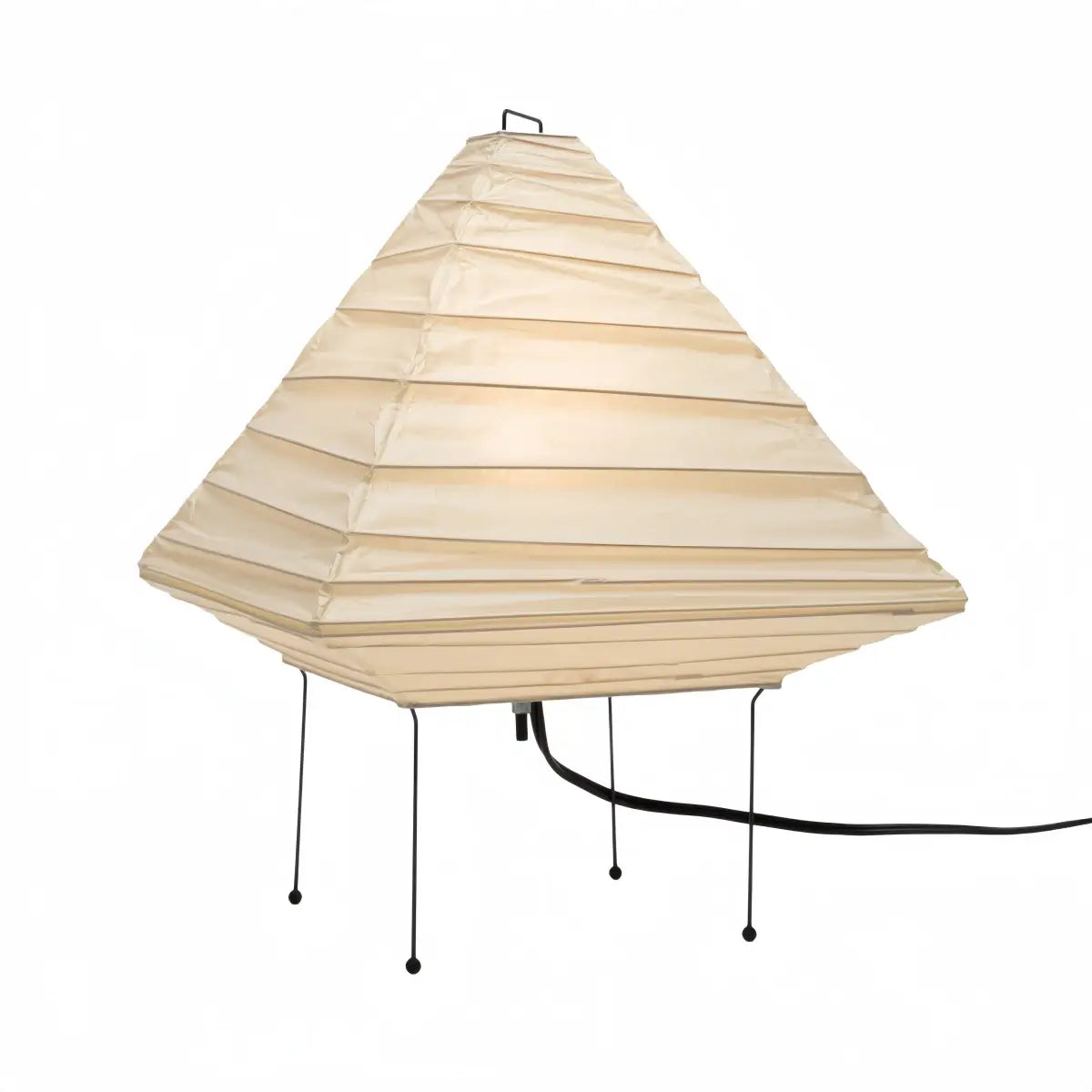 Zenno Japanese Lantern Table Lamp--White Paper Bedside Light 