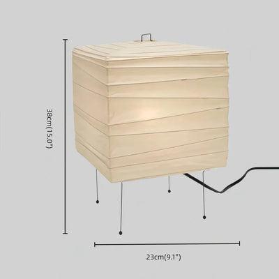 Natural Cream Cube Bedside Light for Bedroom