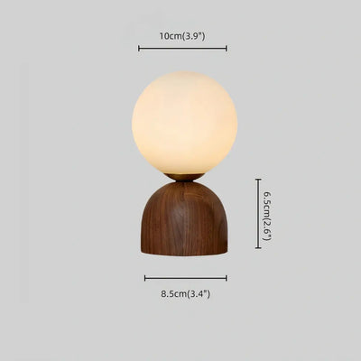 Table Lamp -- Wood & Glass for Living Room 