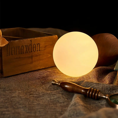 Mid-Century Table Lamp -- Wood & Glass for  Bedroom