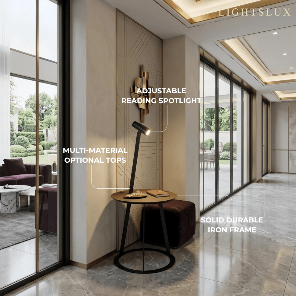 Floor Lamp -- Metal & Wood  for Living Room