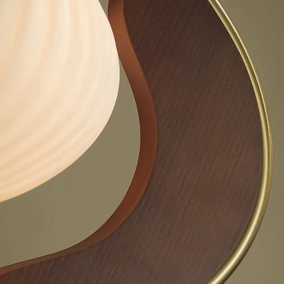 Velora Art Deco Floor Lamp-- Glass Metal Wood for Entryway