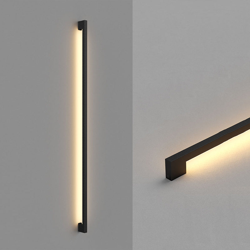 Arcato Modern Linear LED Wall Lamp – Black Wall-Mounted Light for Living Room