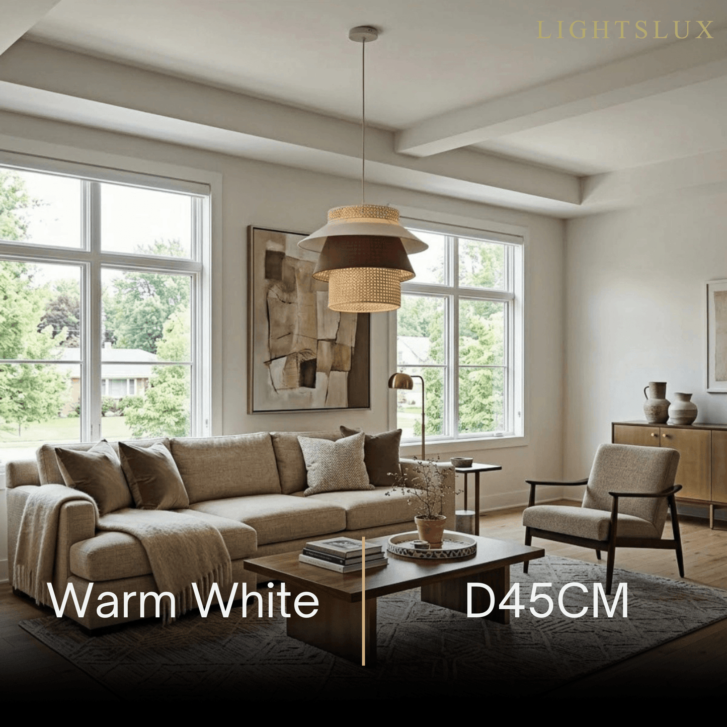 Bamburo Farmhouse Cylinder Pendant Lamp