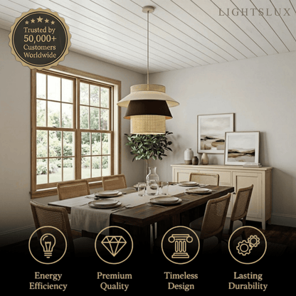 Bamburo Farmhouse Cylinder Pendant Lamp