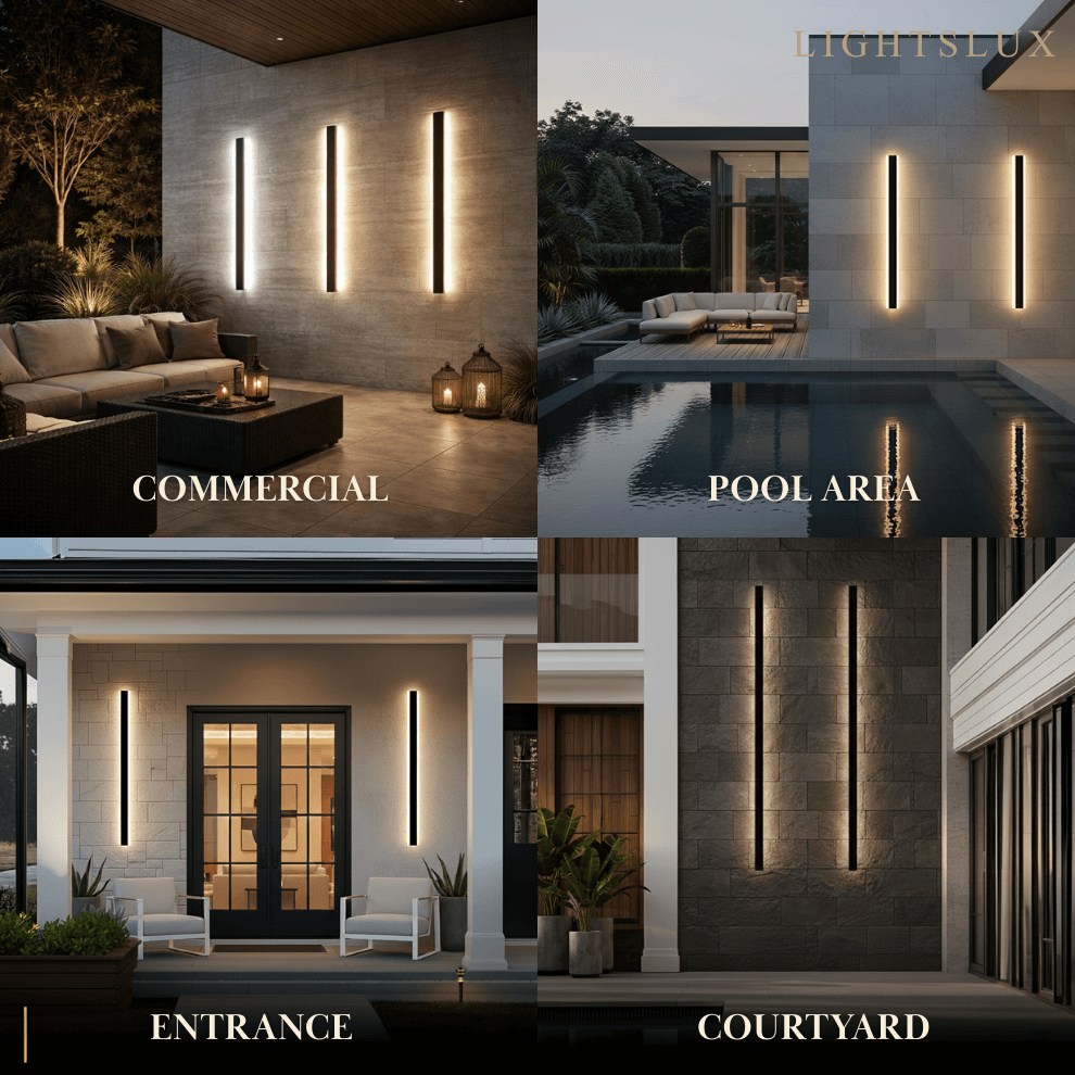 Outdoor LED Wall Light with Sensor - in 8 Size for Outdoor