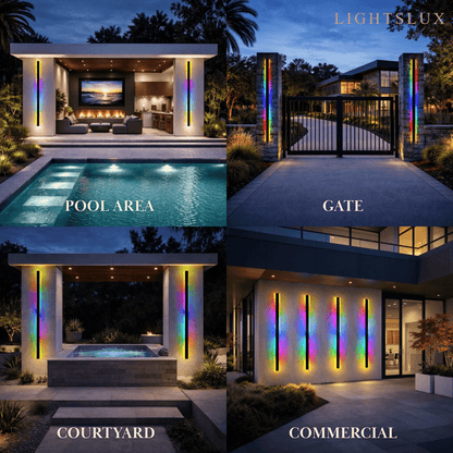Outdoor LED Wall Light (RGB) — Available in 8 Sizes