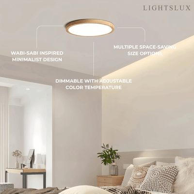Round_Dimmable_Ceiling_Light_Wood_Acrylic_for_Living_Room