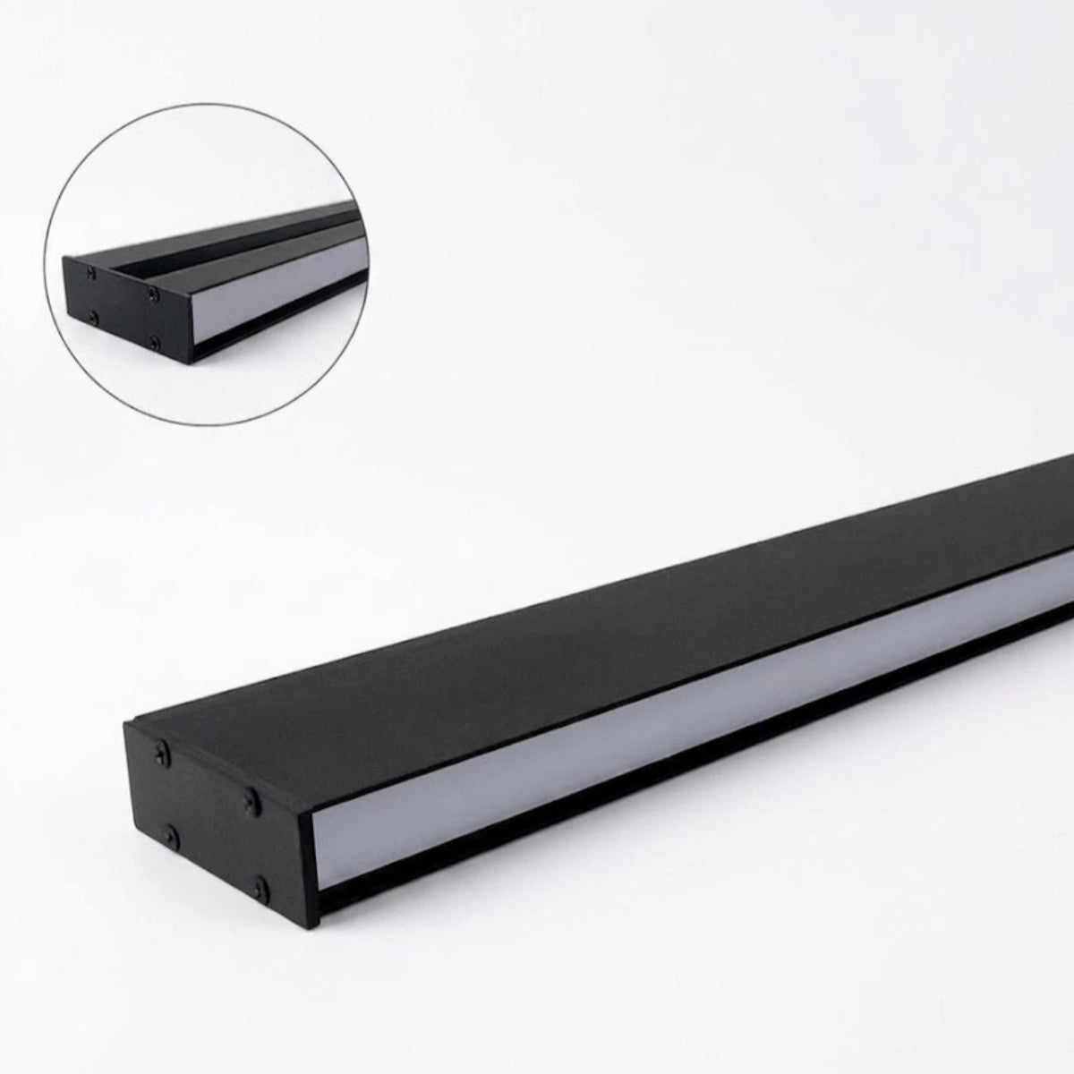 Minimalist Linear Black Outdoor Wall Lamp Sensor