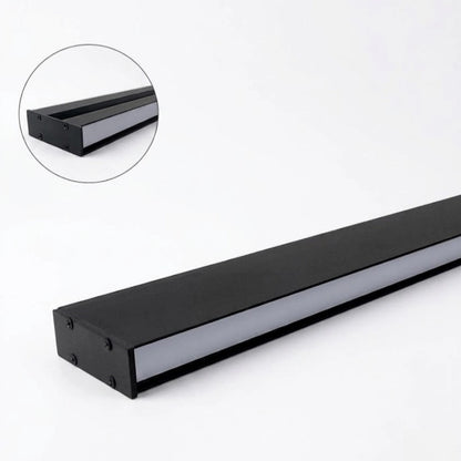 Minimalist Linear Black Outdoor Wall Lamp Sensor