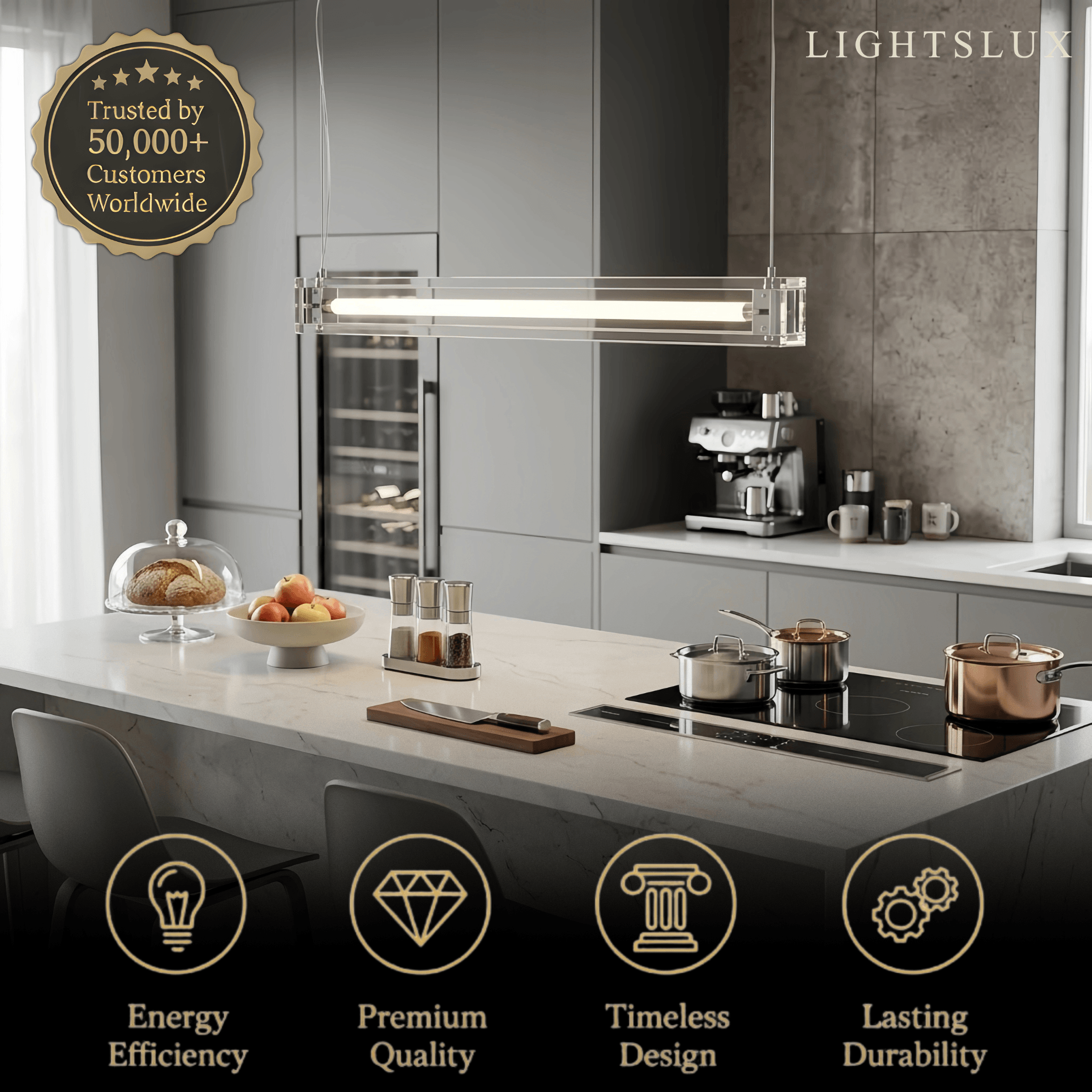 Arcato Minimalist Linear Pendant Light 