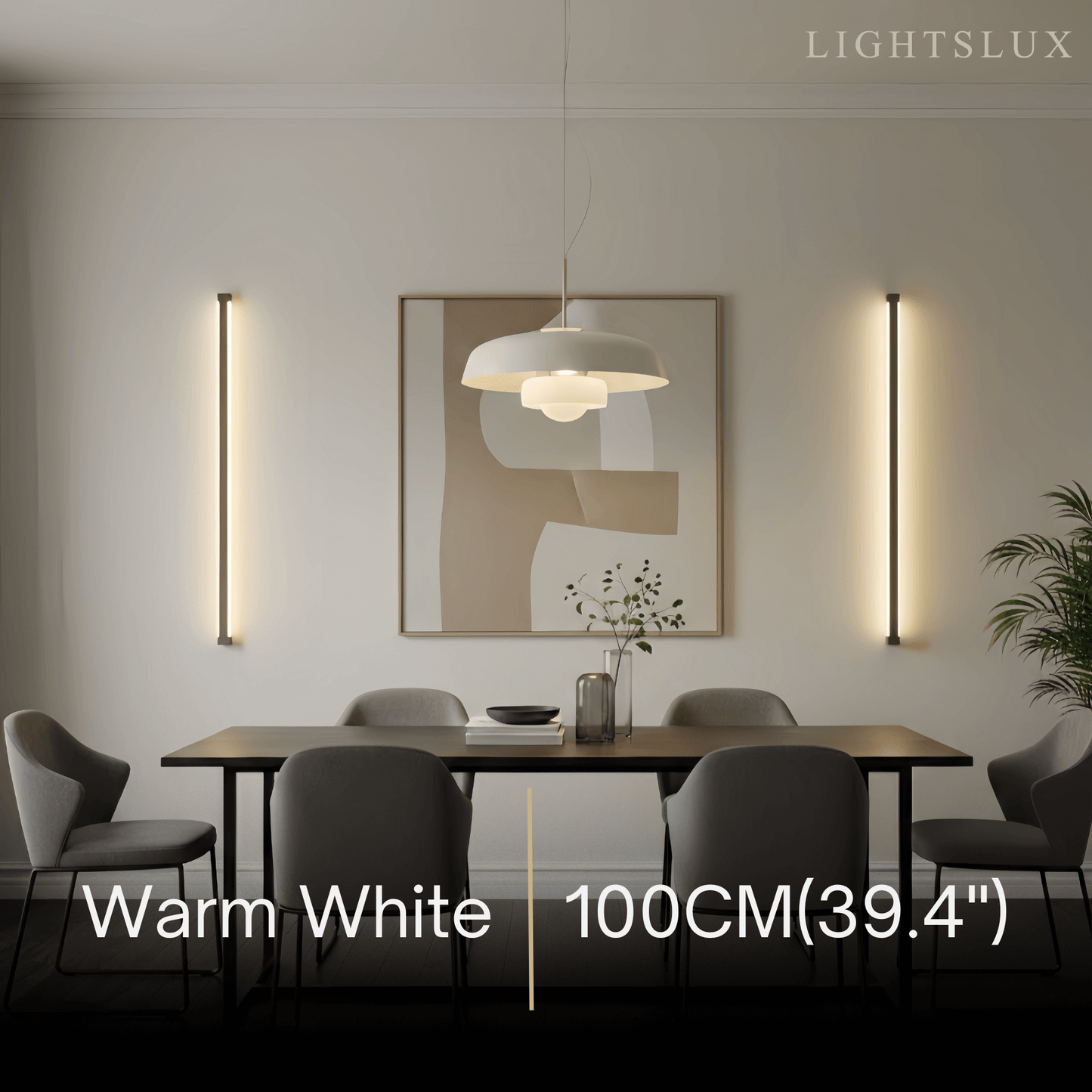 Arcato Modern Linear LED Wall Lamp – Black Wall-Mounted Light for Living Room