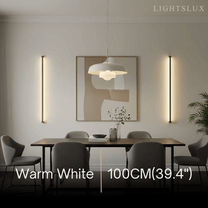 Arcato Modern Linear LED Wall Lamp – Black Wall-Mounted Light for Living Room