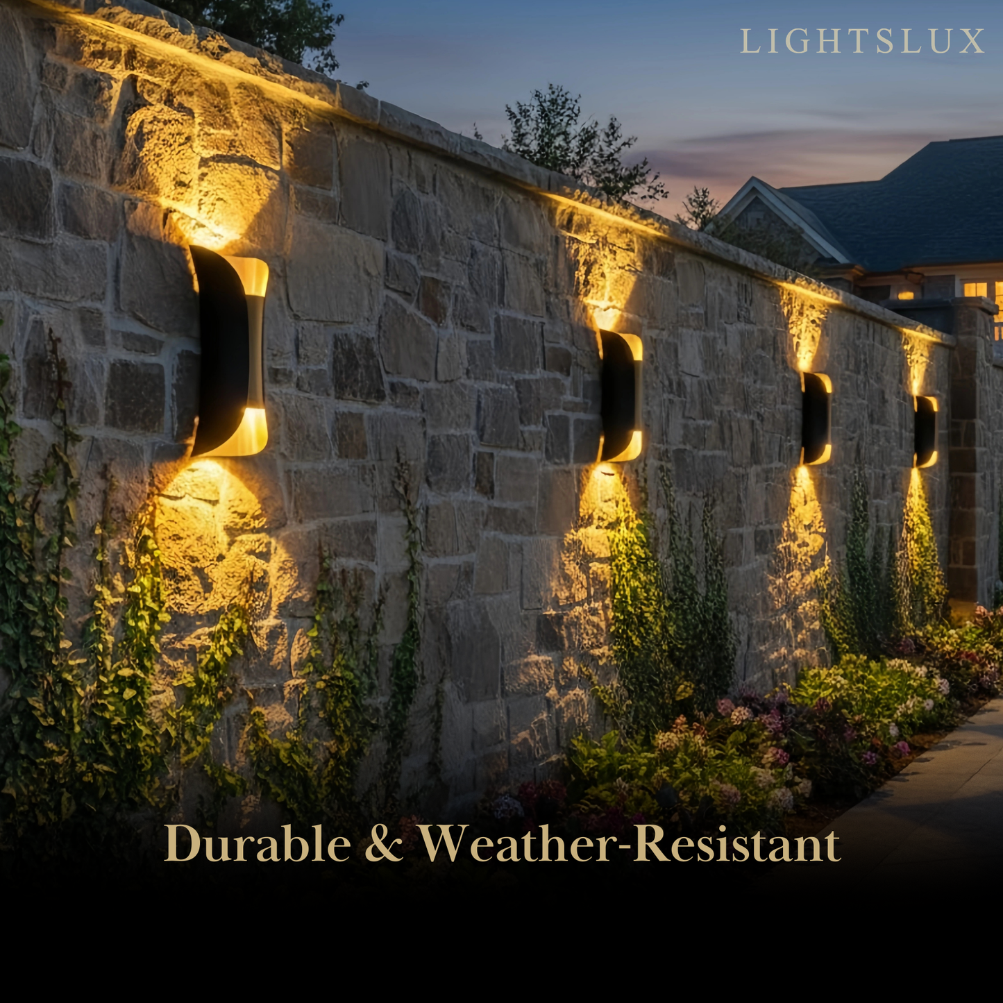 Modern Curved Outdoor Wall Mounted Led Light Dimensionb