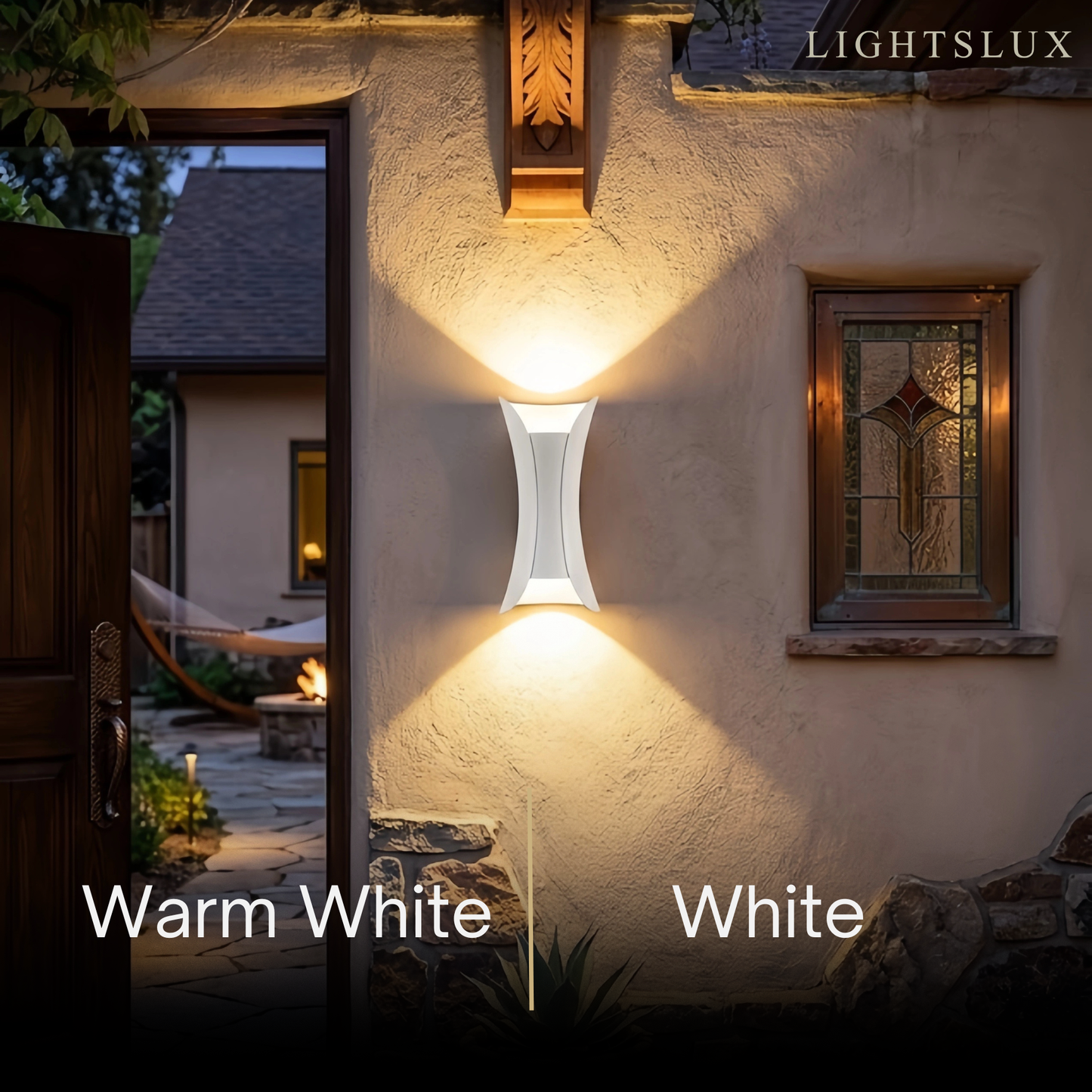 Modern Curved Outdoor Wall Mounted Led Light Dimensionb
