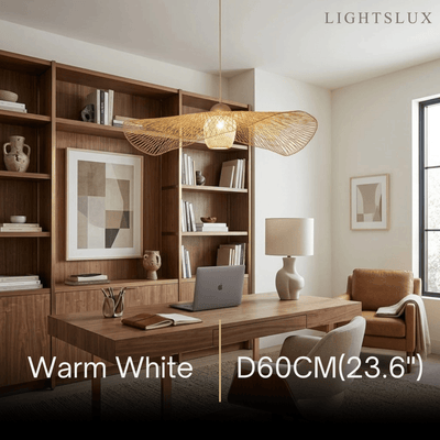 Bamburo Modern Pendant Light - Rattan