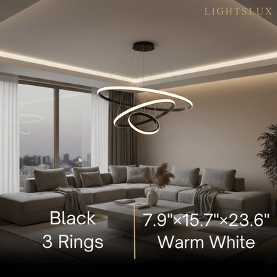 Velora Modern Metal Ring Pendant Light –  Fixture for Living