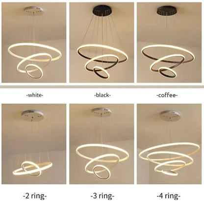 Velora Modern Metal Ring Pendant Light –  Fixture for Living