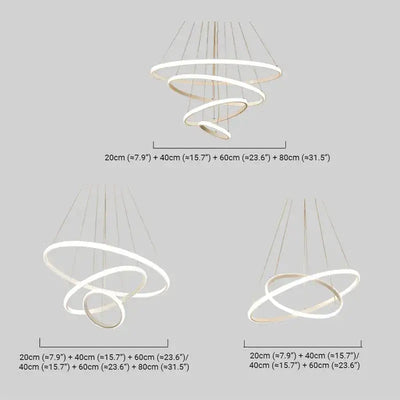 Velora Modern Metal Ring Pendant Light –  Fixture for Living