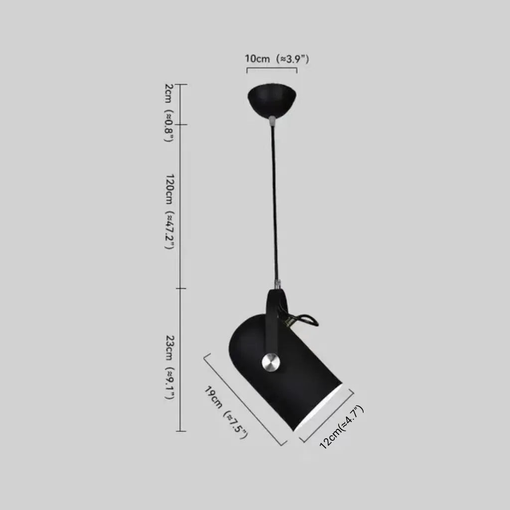 Pendant Light – Angle-Adjustable Metal Fixture for Bedroom