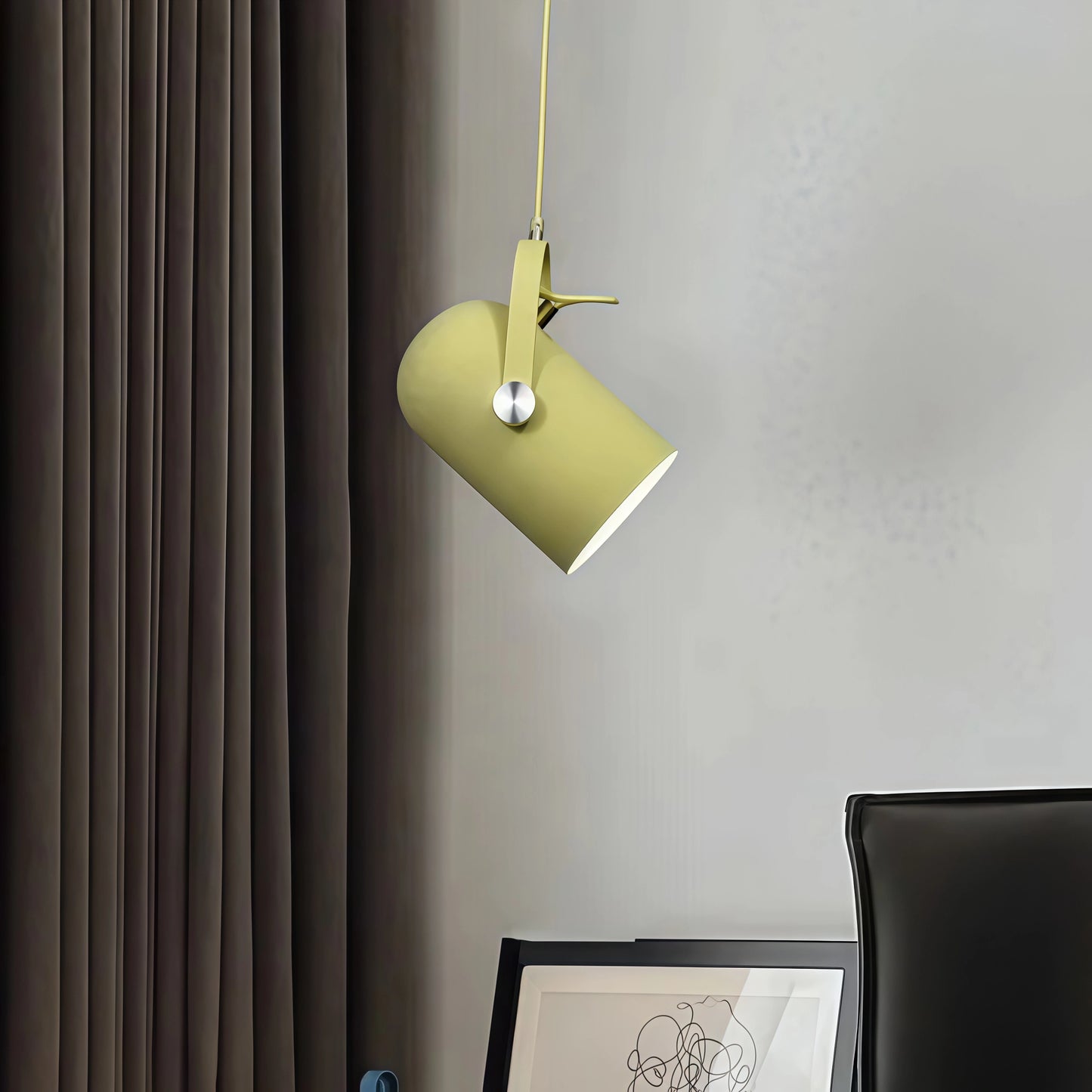 Morandia Modern Pendant Light – Angle-Adjustable Metal Fixture for Bedroom