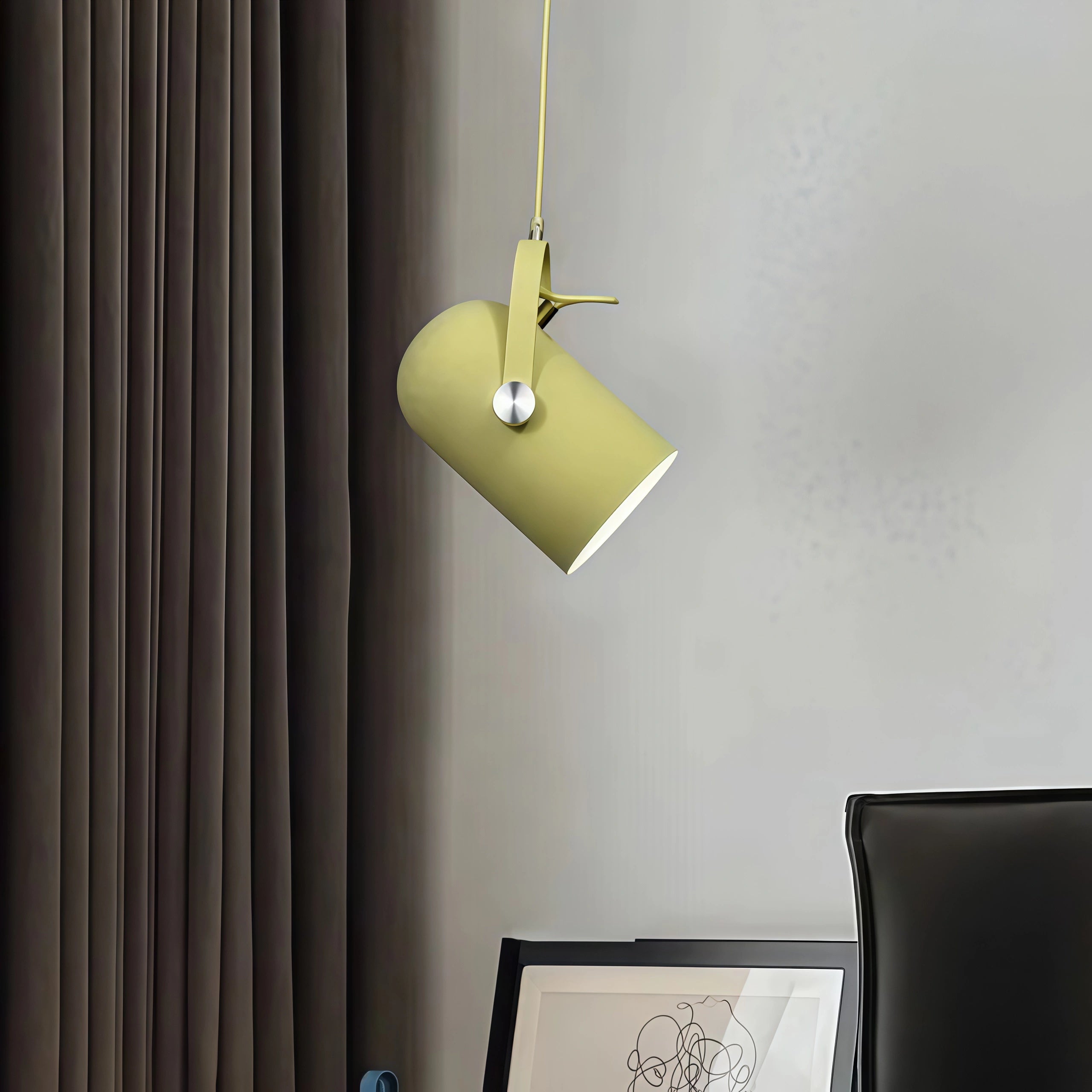 Morandia Modern Pendant Light – Angle-Adjustable Metal Fixture for Bedroom