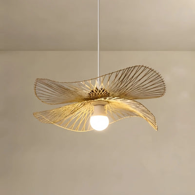 Natural Rattan Pendant Light – Handwoven Bamboo Elegance for Dining Room