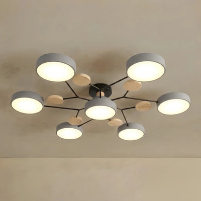 Ceiling Light - Multi-Head in Gray/Green/White 