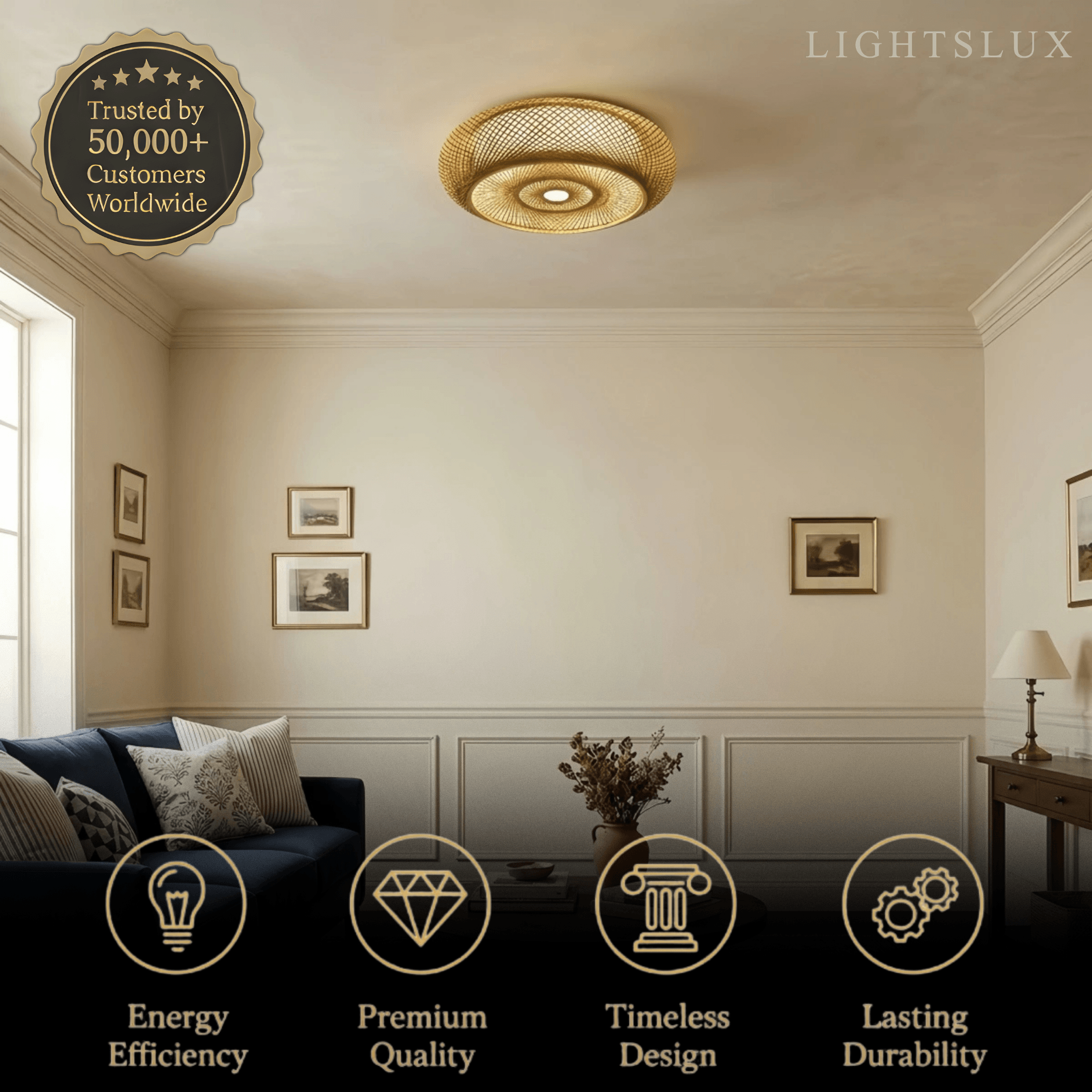 Bamboo Ceiling Light 