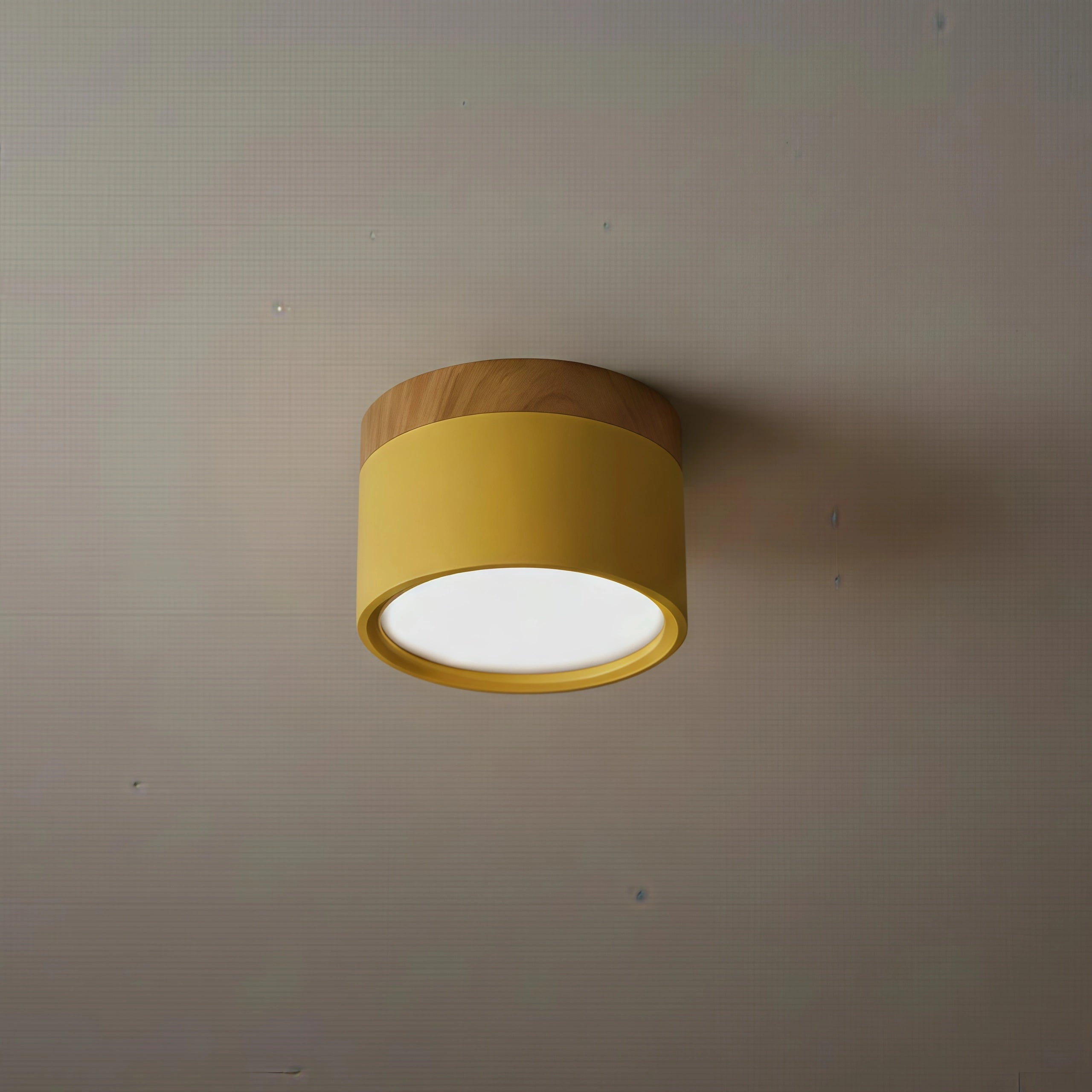 Morandia Nordic LED Ceiling Light Cylinder - Metal/Wood for Hallway