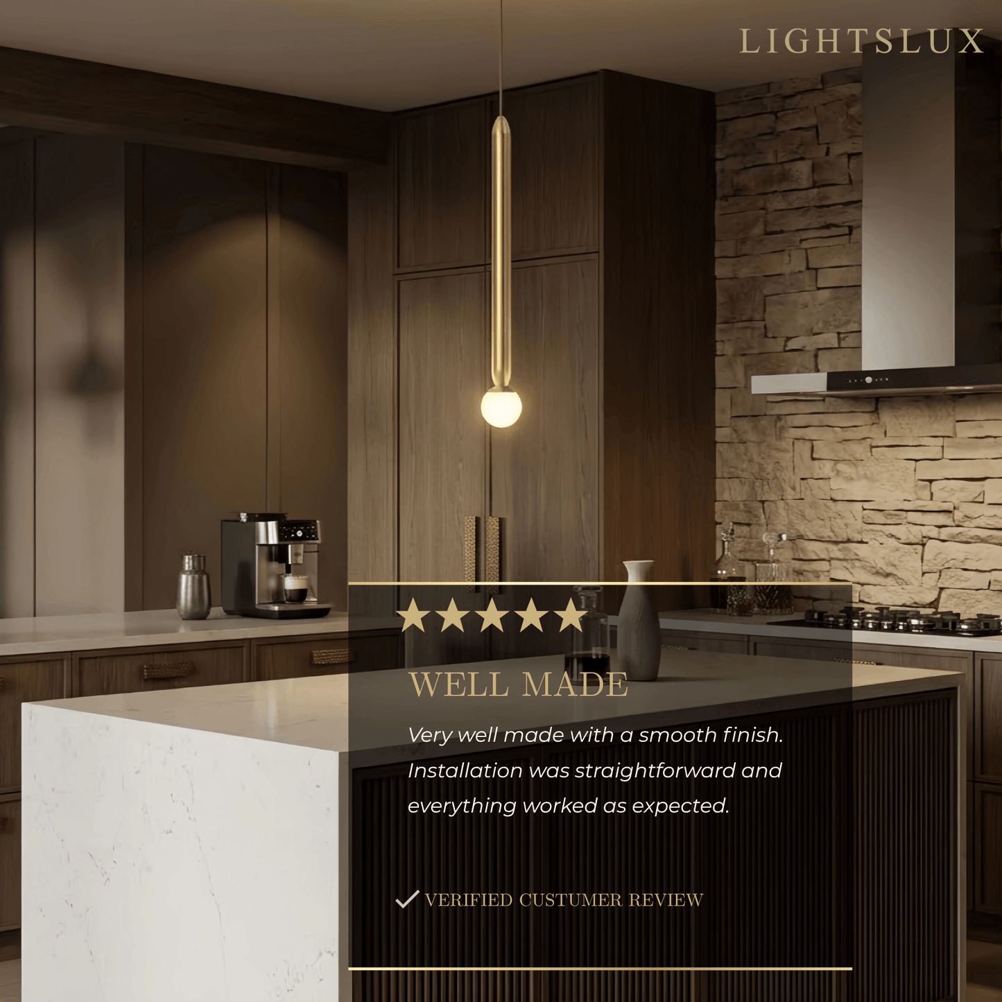Modern Metal Pendant Light - Linear