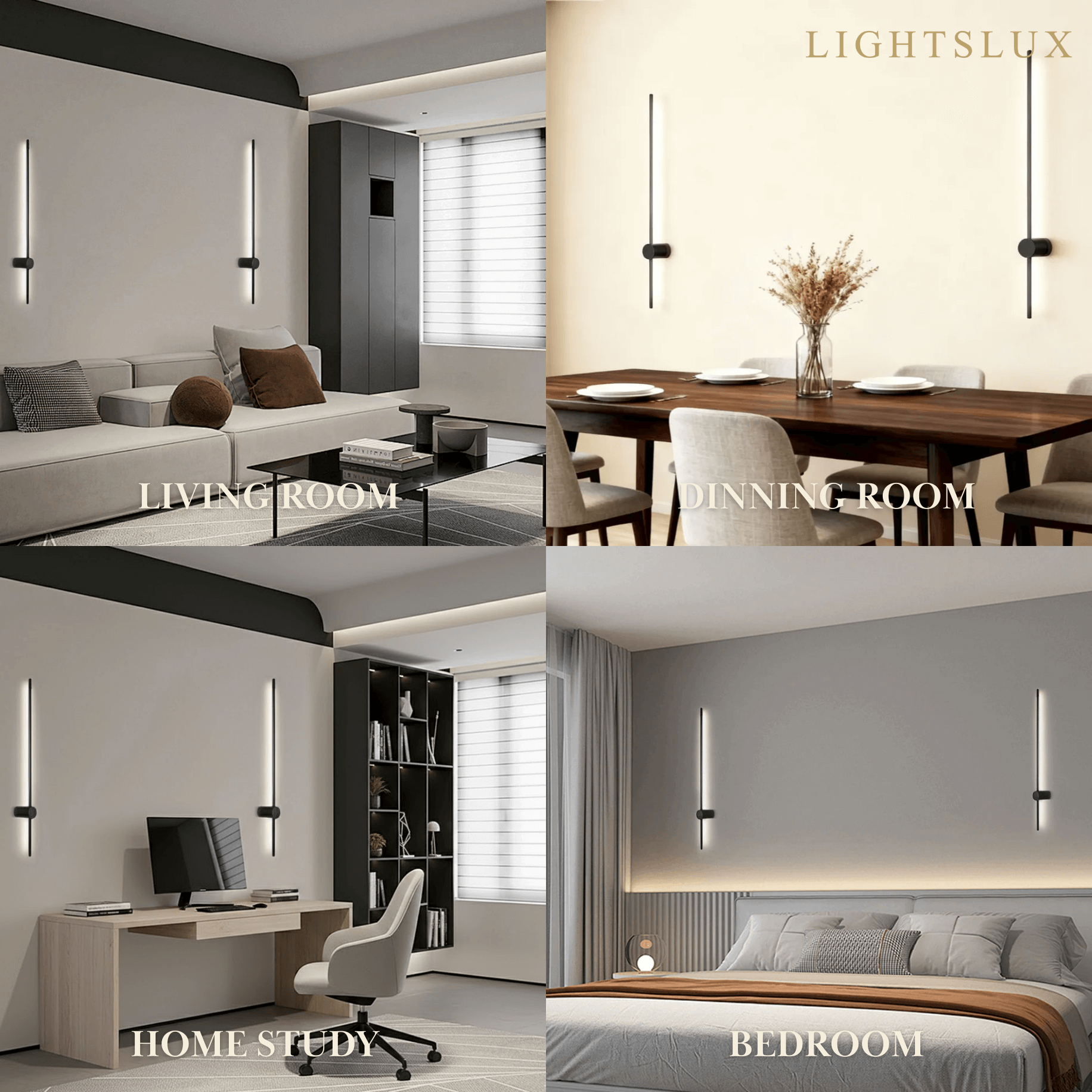 Arcato Minimalist LED Wall Lamp- Linear Light for Bedroom