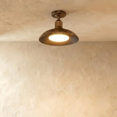 Irondale Industrial Waterproof Pendant Light -- Black/Brass Iron for Outdoor Wall
